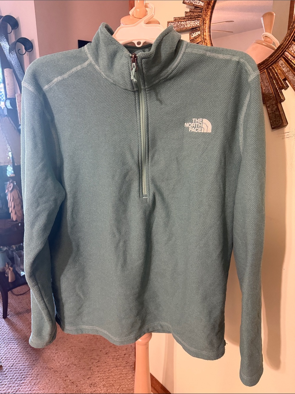 The North Face Men's Teal Half-Zip Pullover Fleece